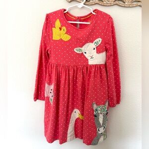 Mini Boden Pink Polka Dot Dress